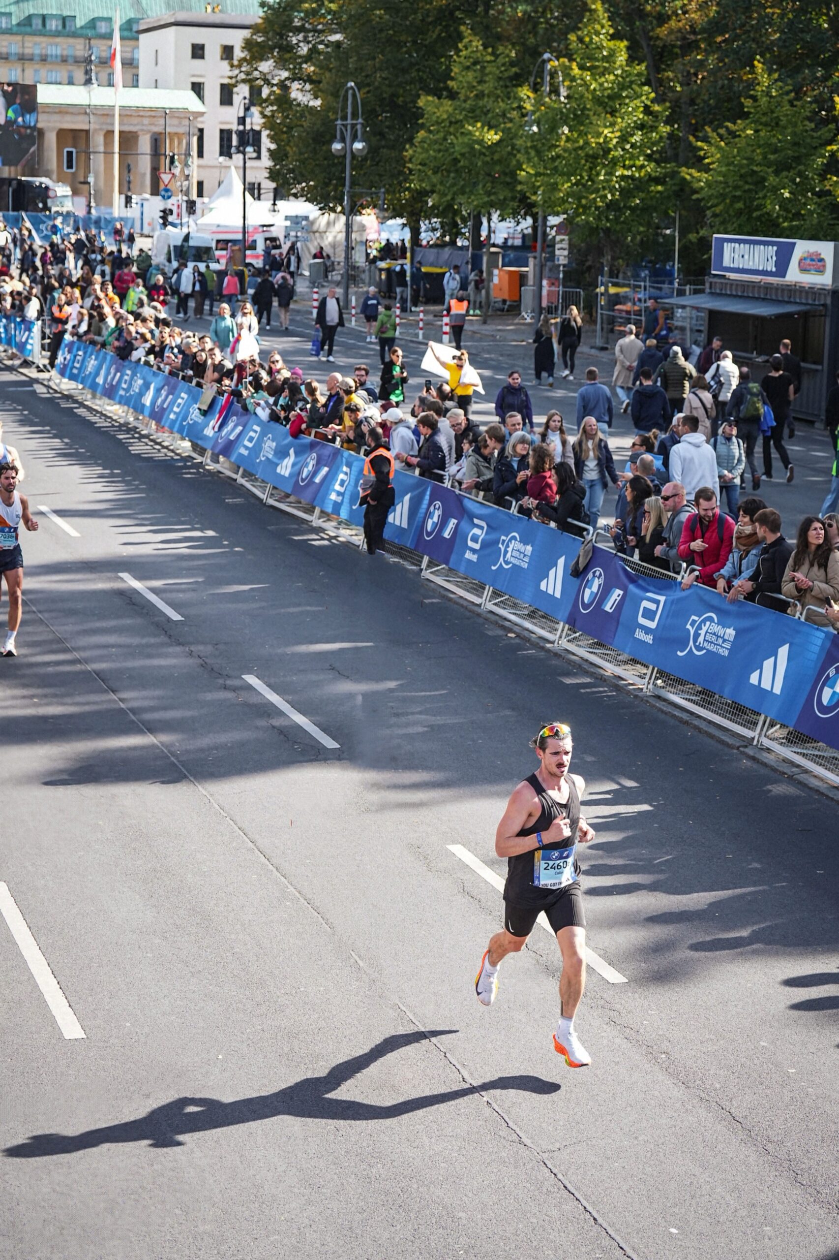 Colly running the Berlin Marathon